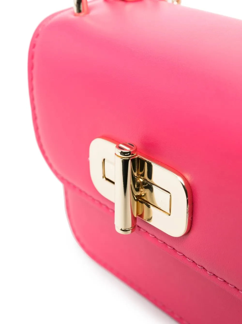 chain-link leather crossbody bag