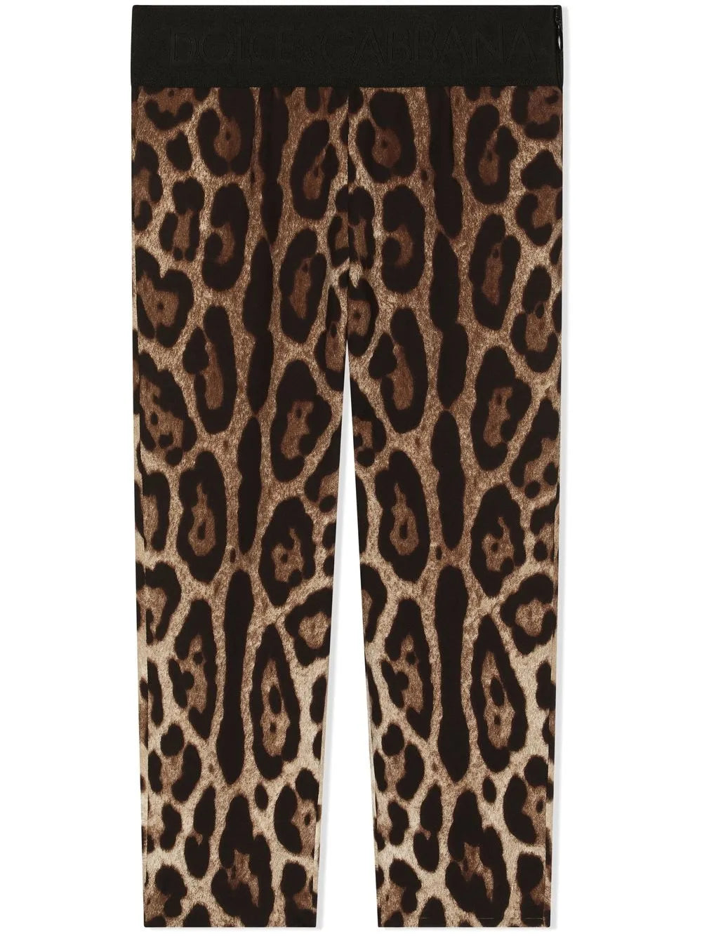 leopard-print stretch-silk leggings