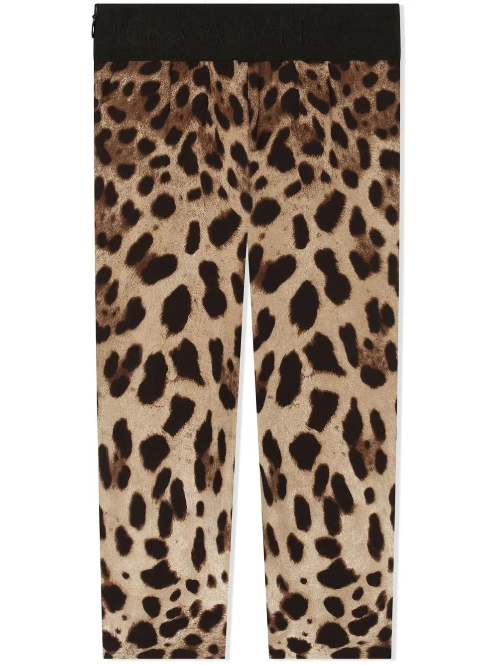 leopard-print stretch-silk leggings