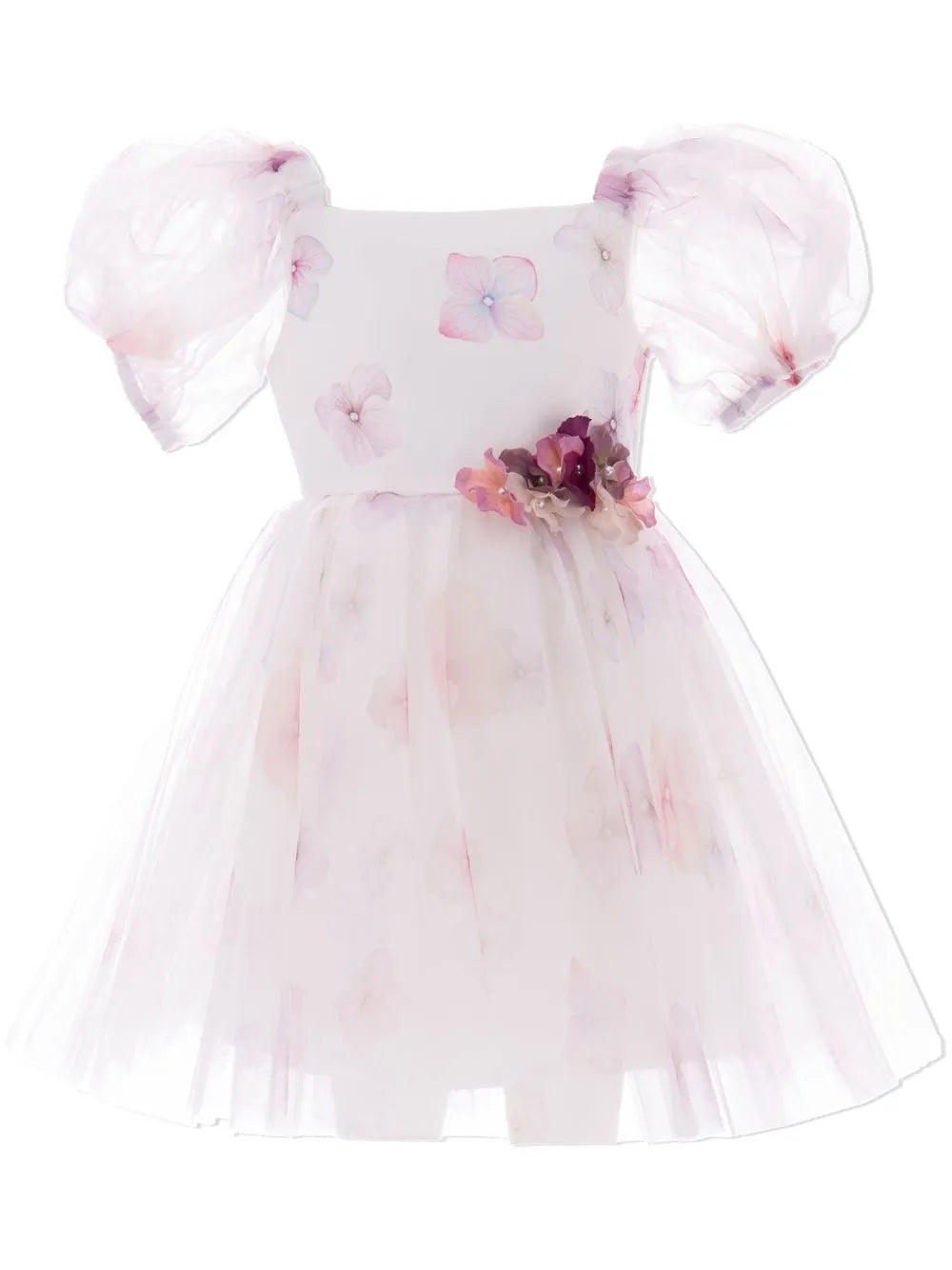 floral-print tulle dress 