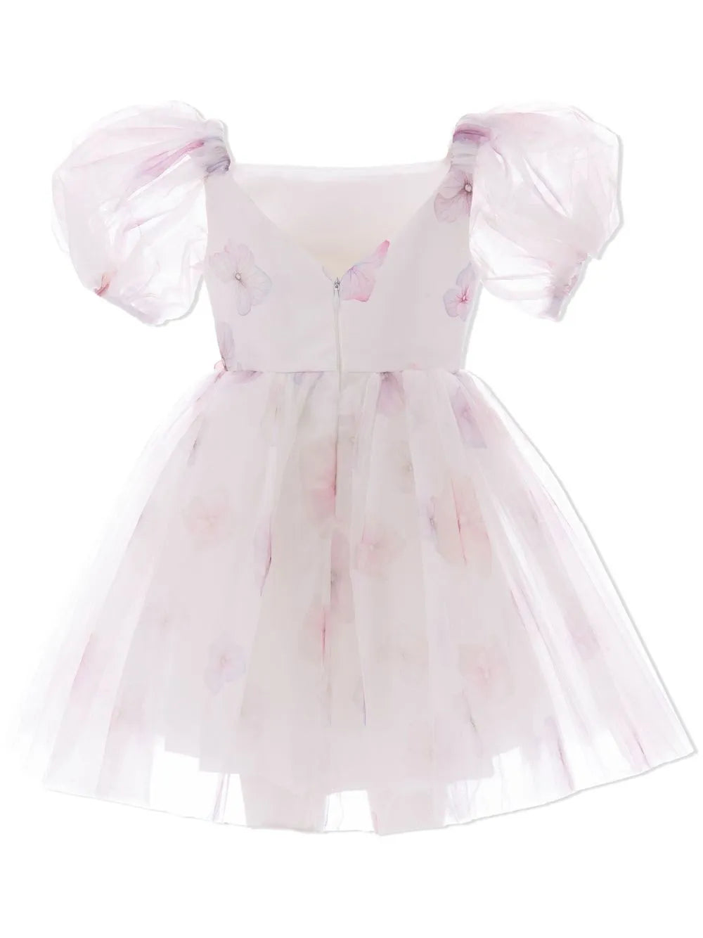 floral-print tulle dress 