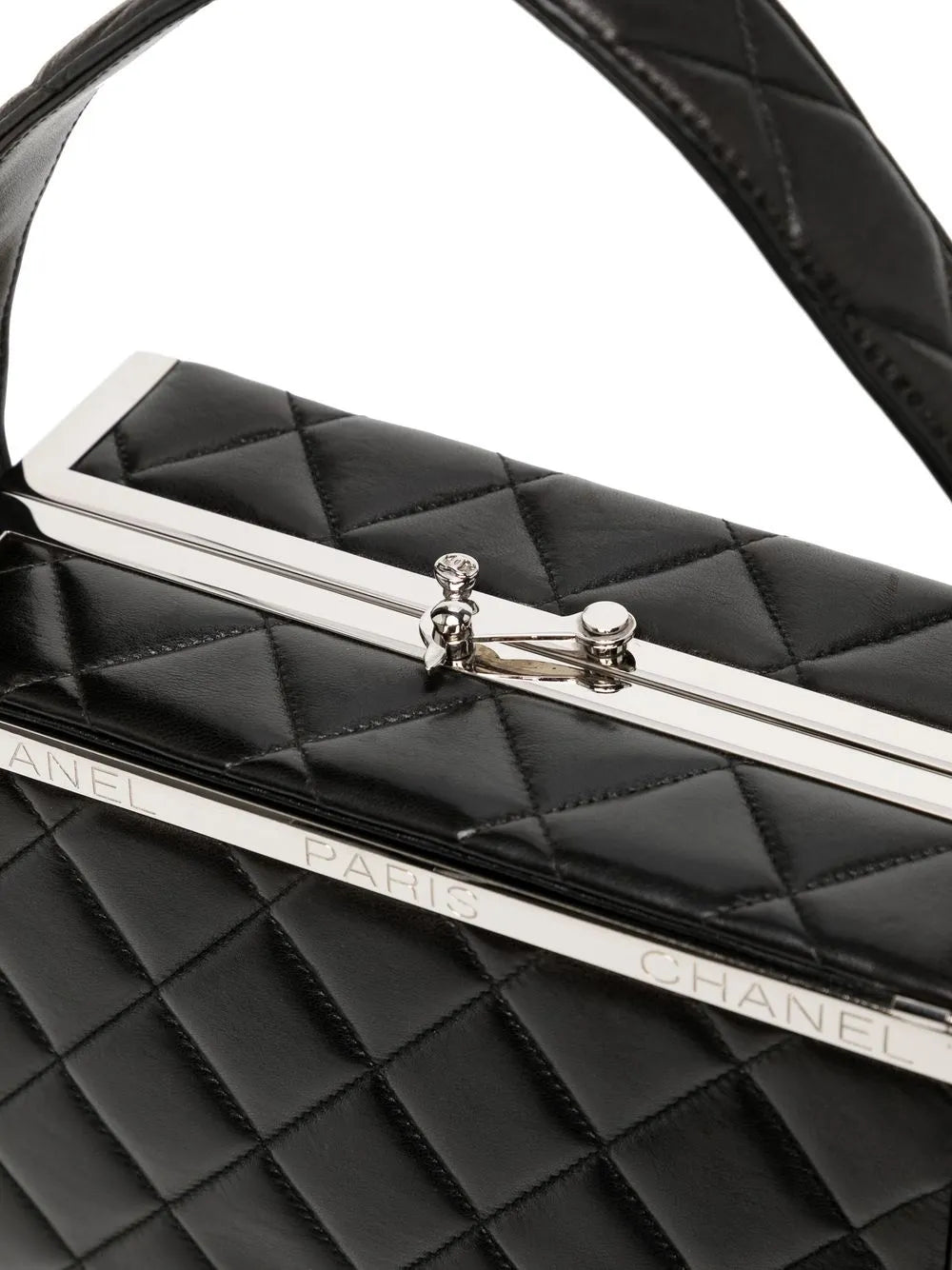 1997 diamond-quilted metal frame handbag
