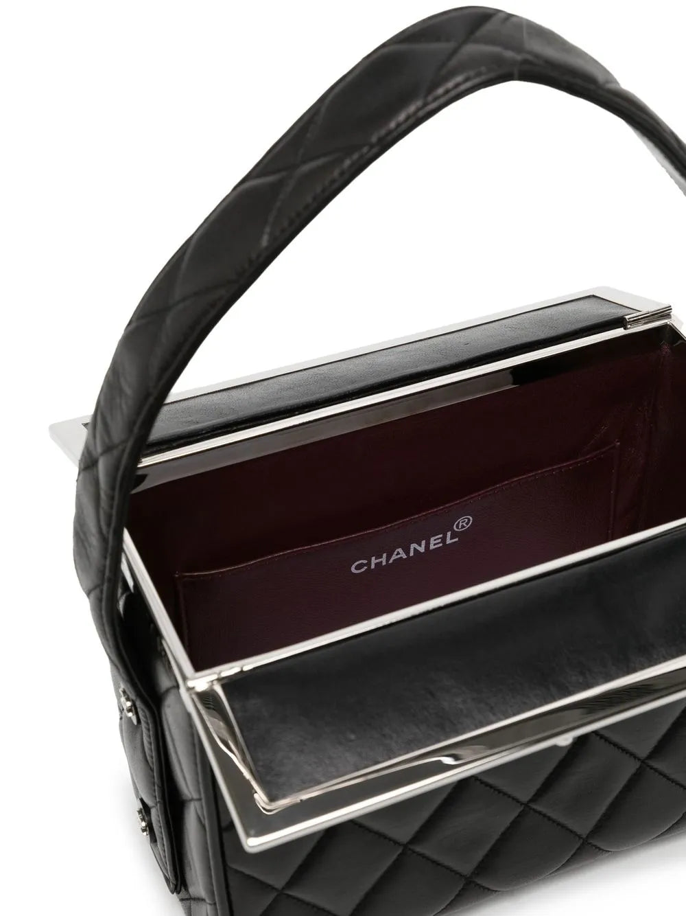 1997 diamond-quilted metal frame handbag