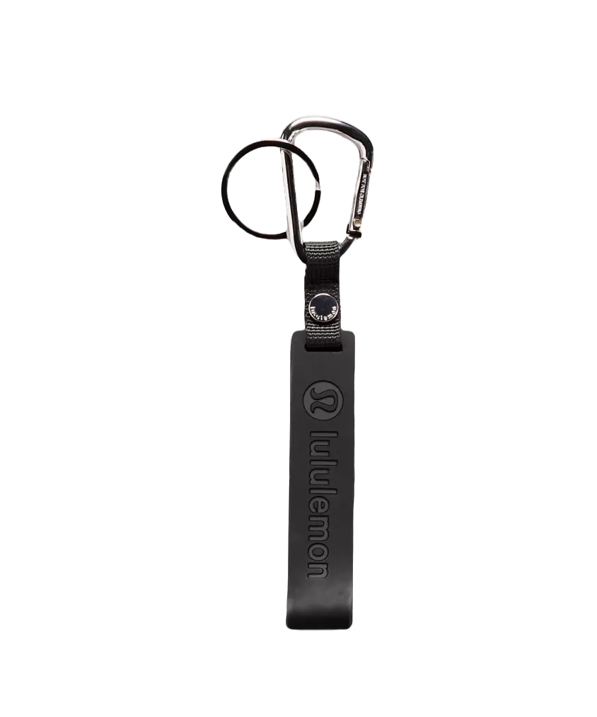 Lululemon Silicone Keychain Black/Silver