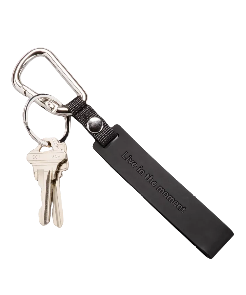 Lululemon Silicone Keychain Black/Silver