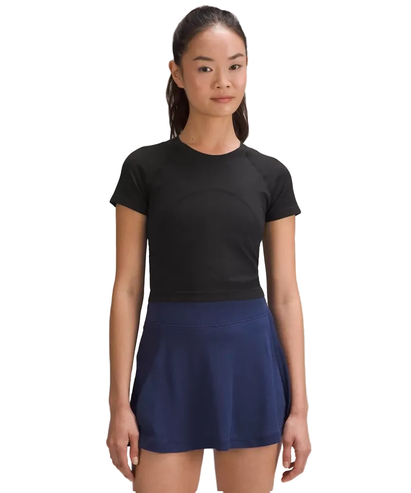 Lululemon Swiftly Tech Cropped Shorts-Sleeve Shirt 2.0 Black