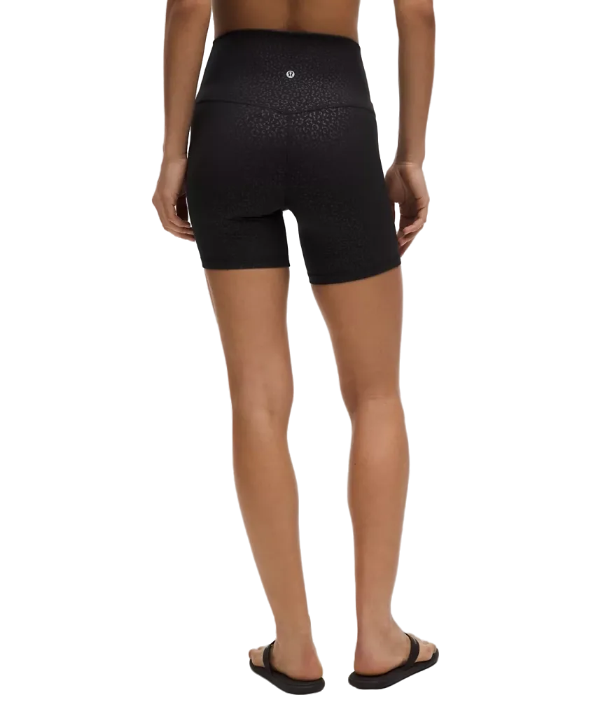 Lululemon Align™ High-Rise Shorts 6" Leopard Daisy Emboss Black