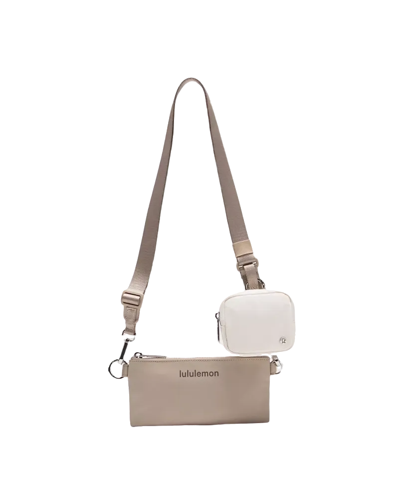 Lululemon Dual-Pouch Sling Sheer Oak/Light Ivory/Lava Cake