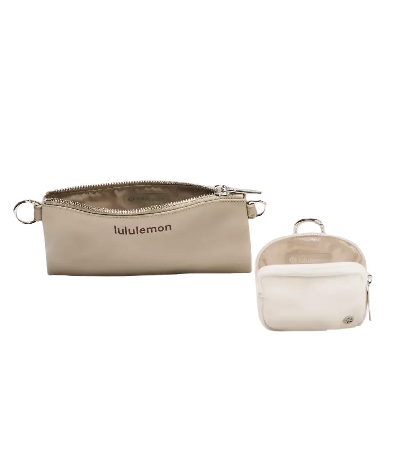 Lululemon Dual-Pouch Sling Sheer Oak/Light Ivory/Lava Cake