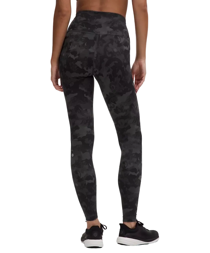 Lululemon Wunder Train High-Rise Tight 28" Hidden Heritage Lace Black Multi