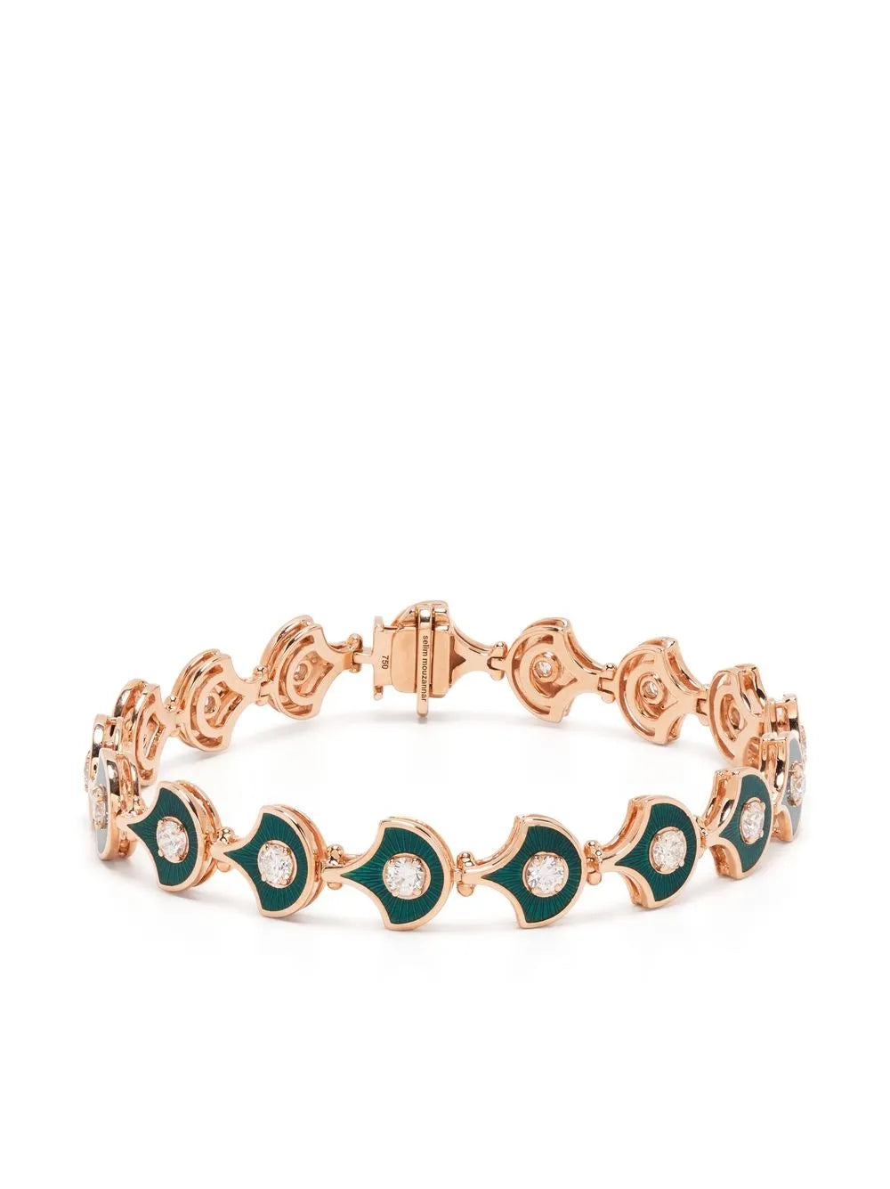 18kt rose gold Fish For Love diamond bracelet