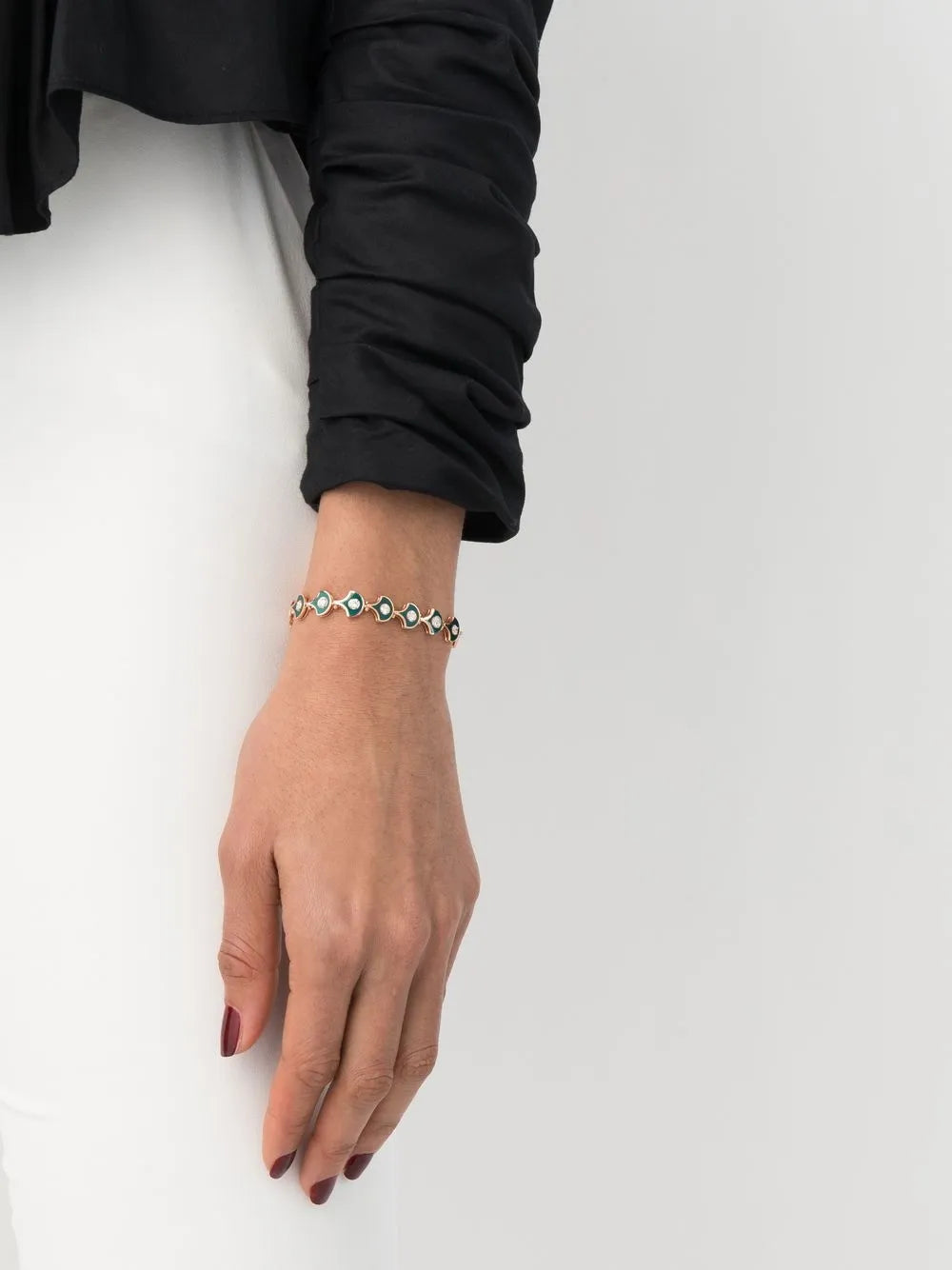 18kt rose gold Fish For Love diamond bracelet