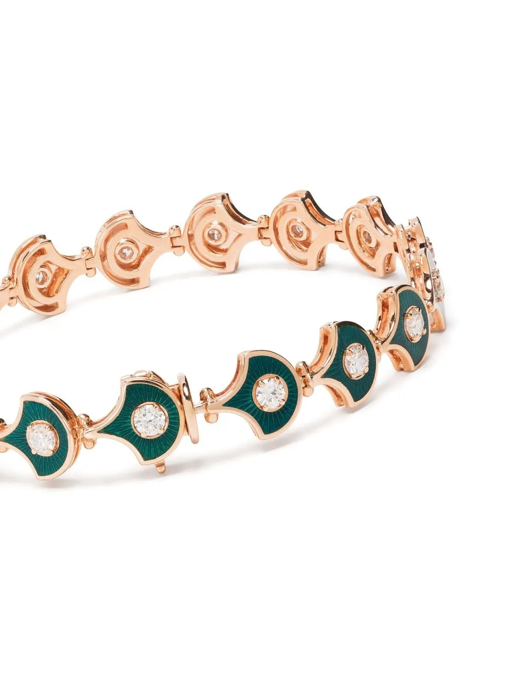 18kt rose gold Fish For Love diamond bracelet