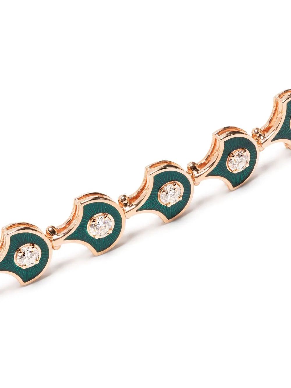 18kt rose gold Fish For Love diamond bracelet