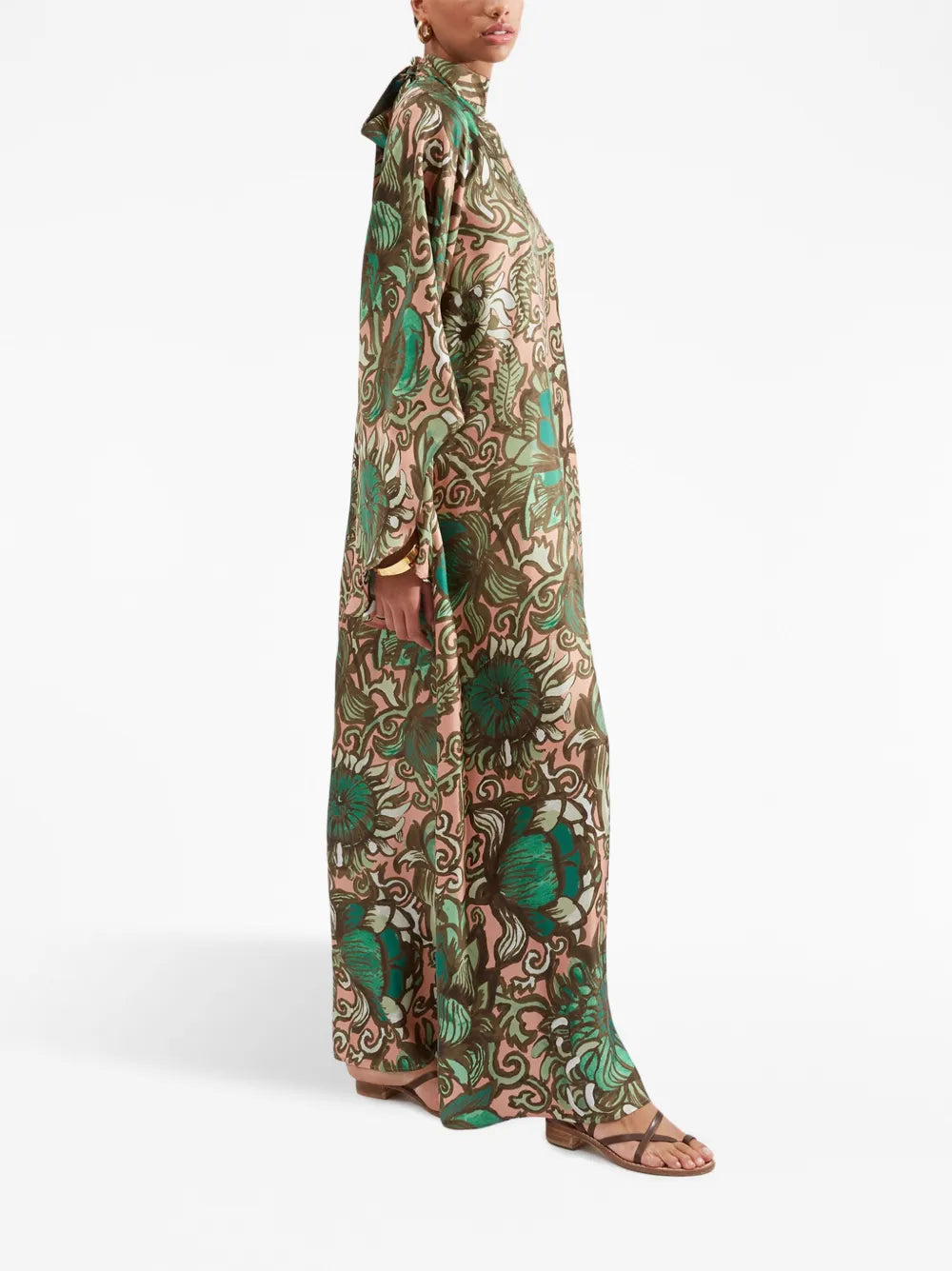 Magnifico floral-print silk maxi dress