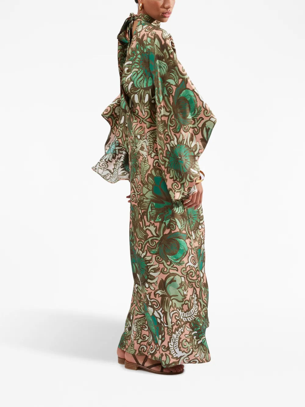 Magnifico floral-print silk maxi dress