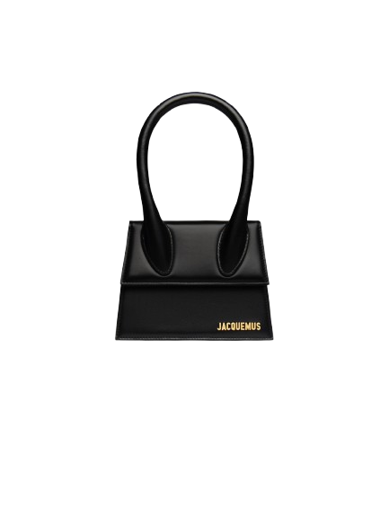 Jacquemus The medium Chiquito Leather handbag Black