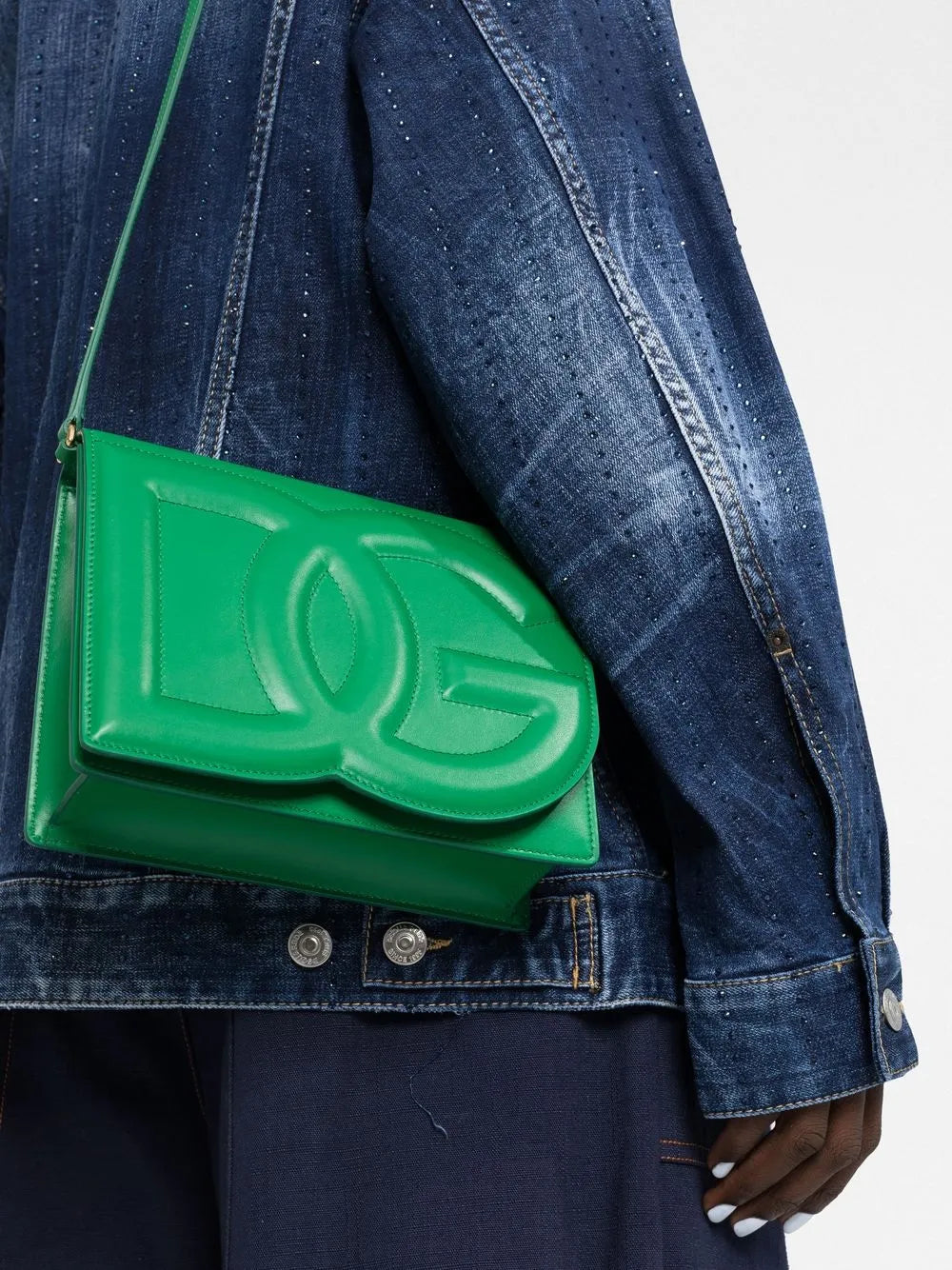 DG Logo leather cross body bag