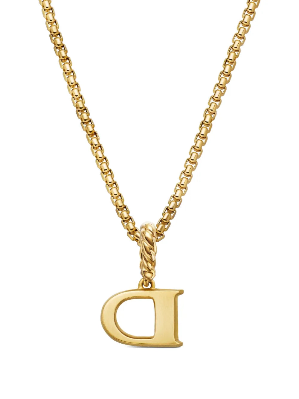 18kt yellow gold Pavé Initial pendant