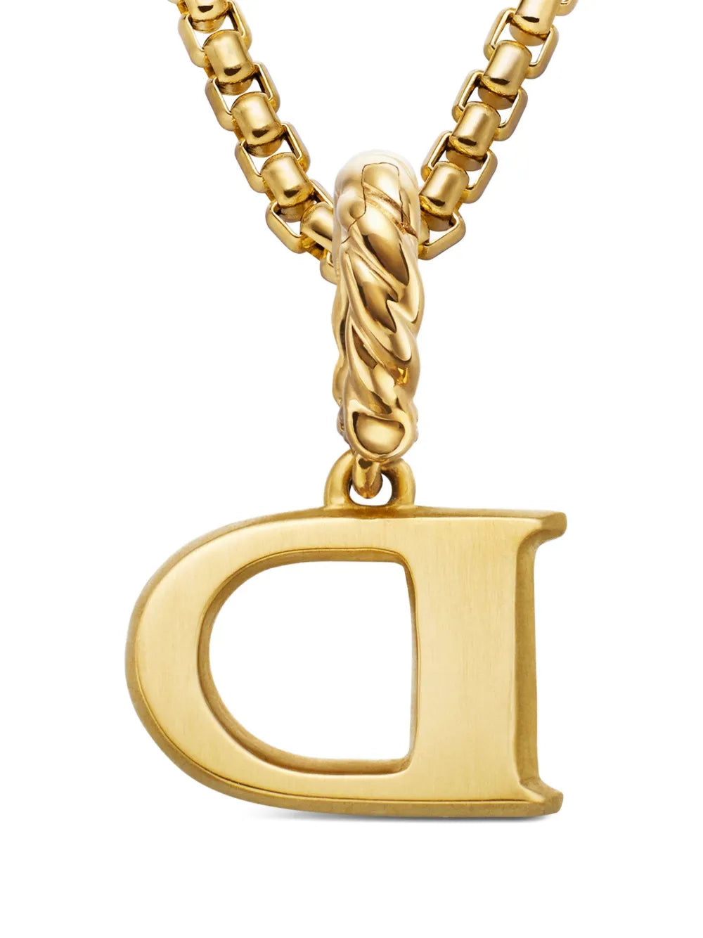 18kt yellow gold Pavé Initial pendant