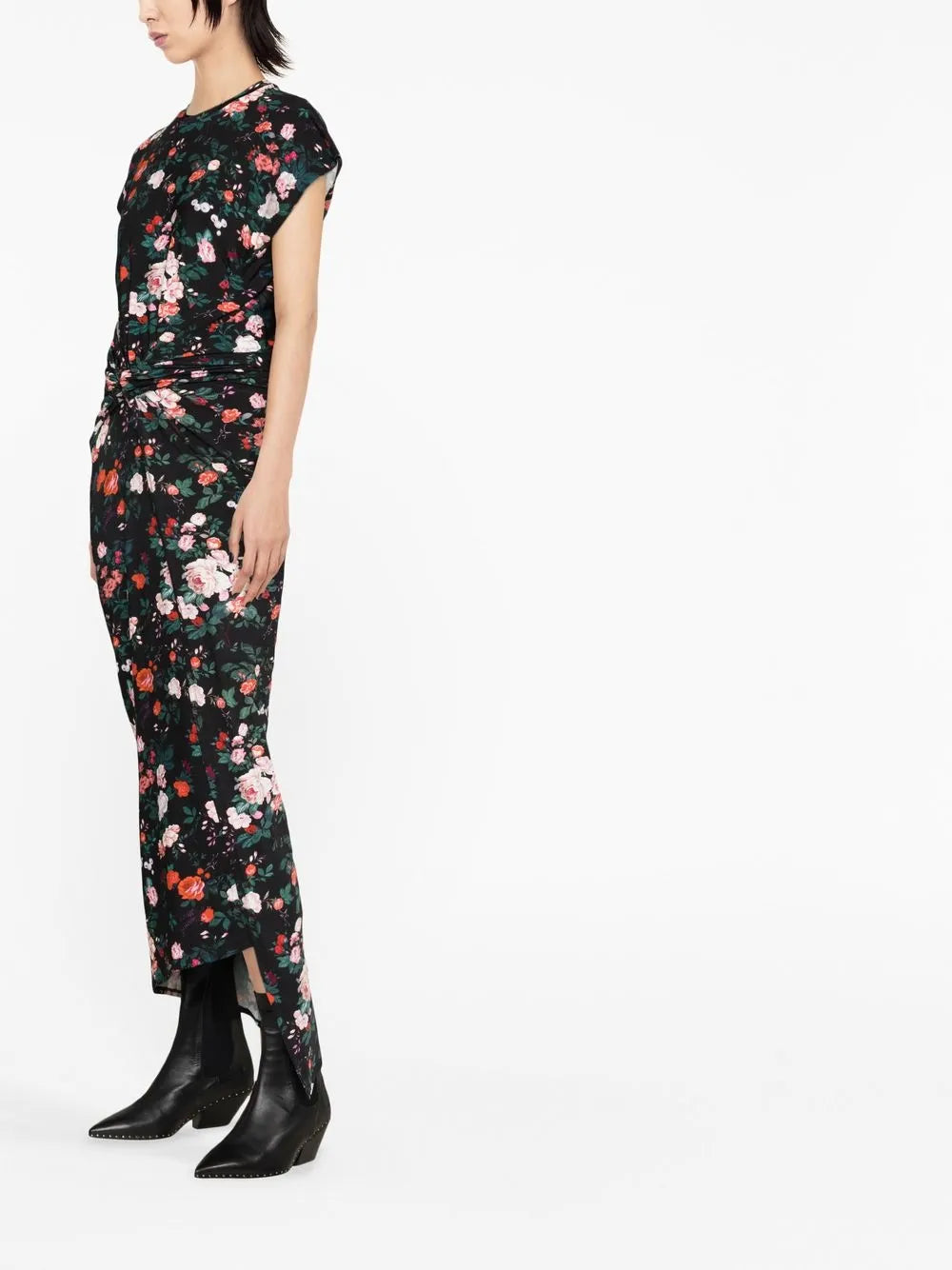floral-print maxi dress