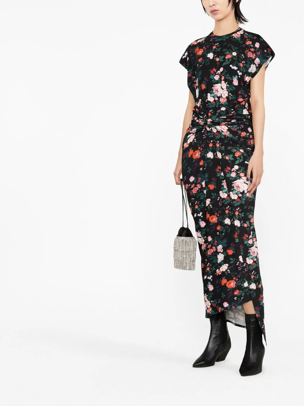 floral-print maxi dress