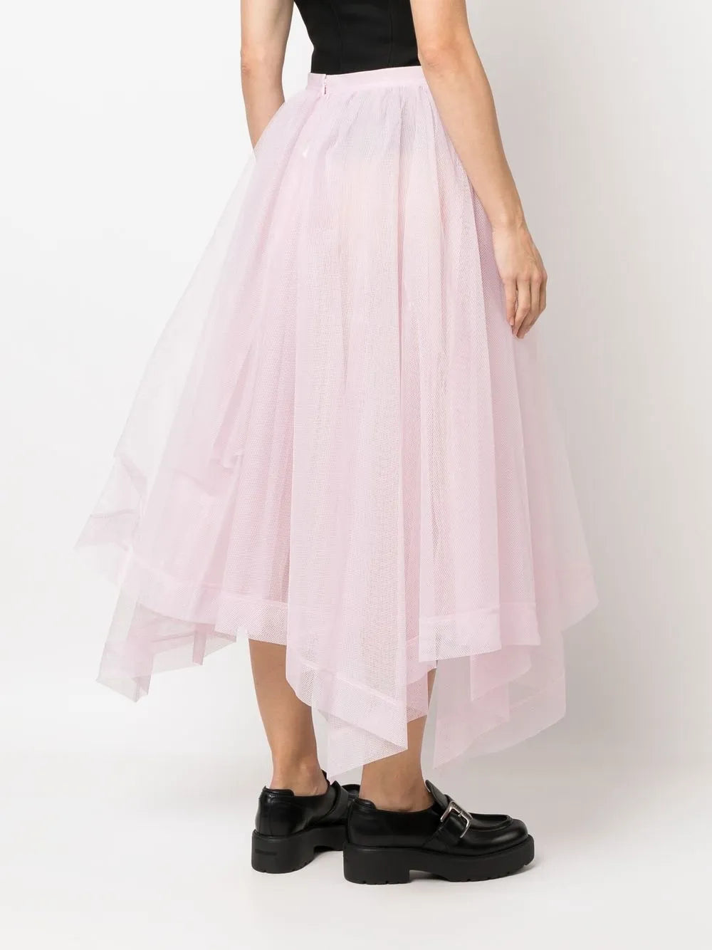 asymmetric-design tiered-skirt