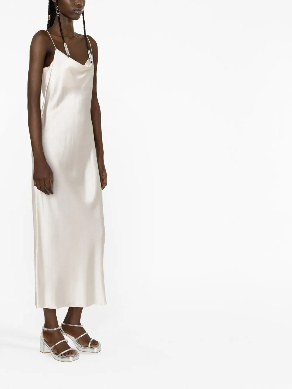 silk midi dress