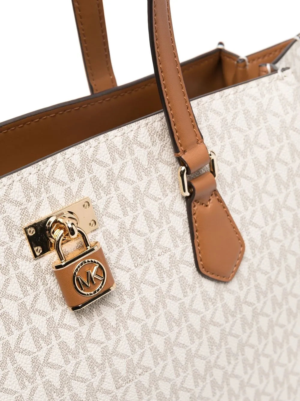 monogram-pattern large tote bag