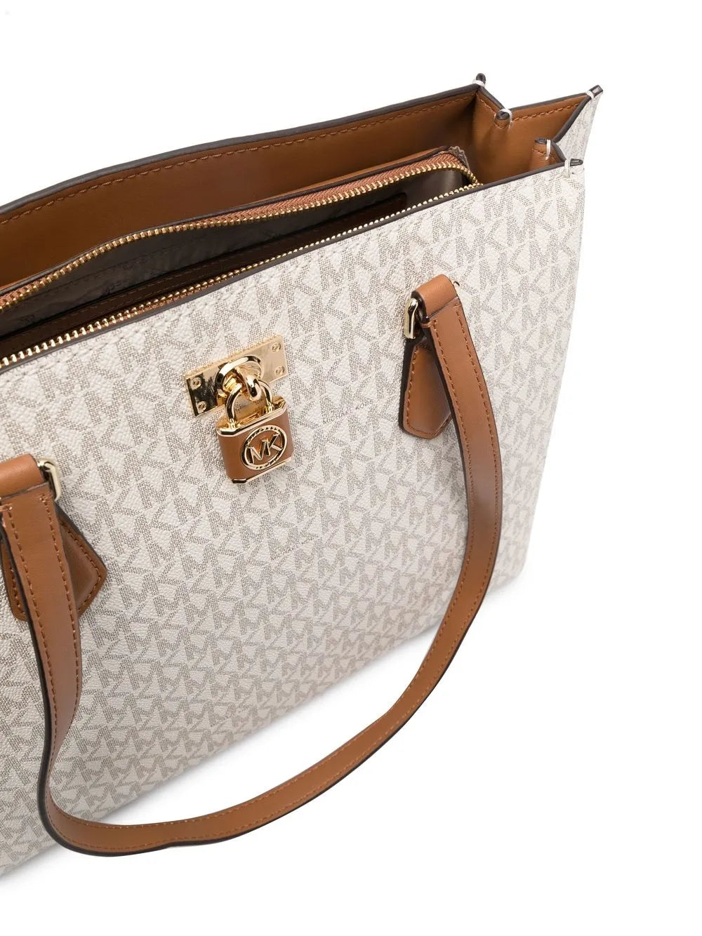 monogram-pattern large tote bag