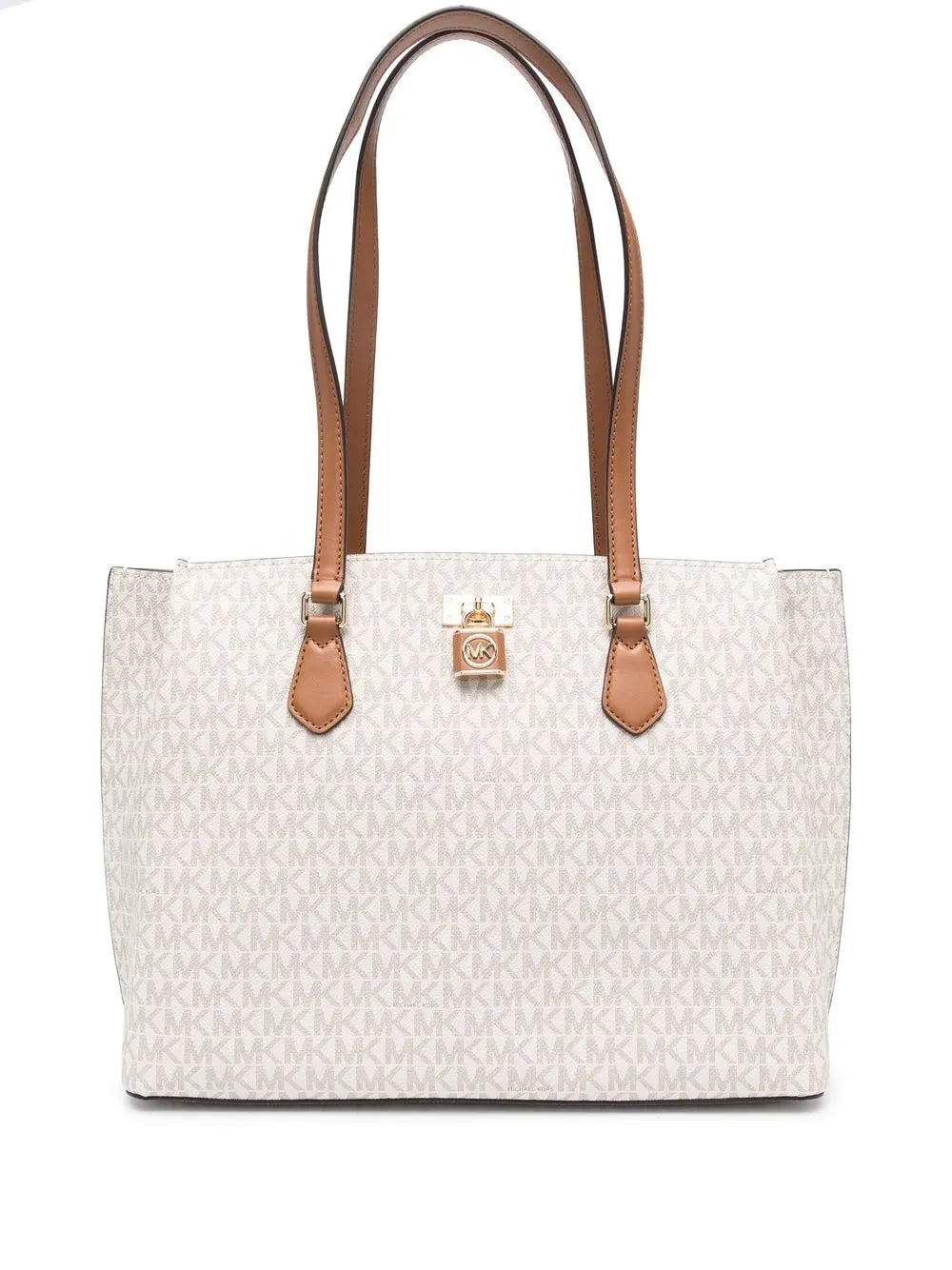 monogram-pattern large tote bag