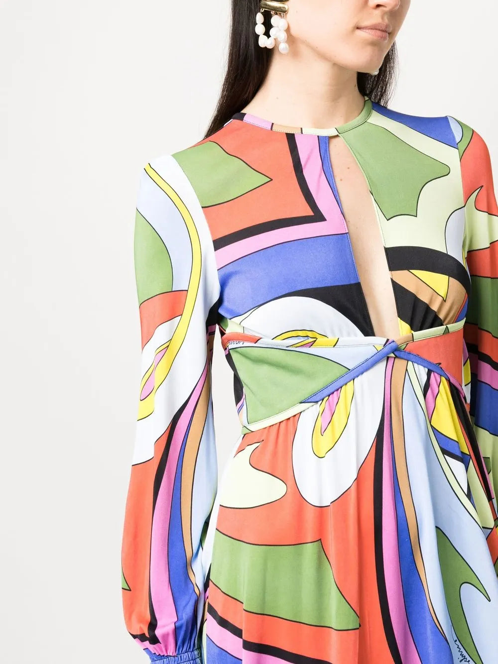 Graphic-print mini dress