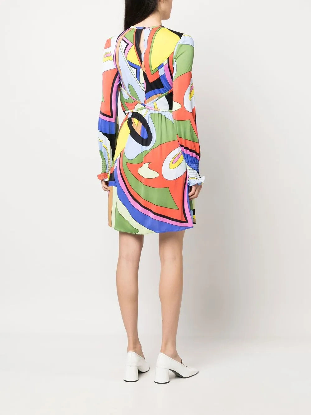 Graphic-print mini dress