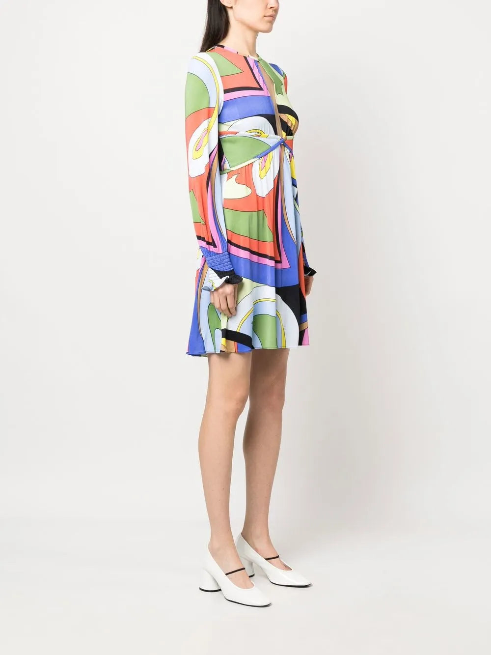 Graphic-print mini dress
