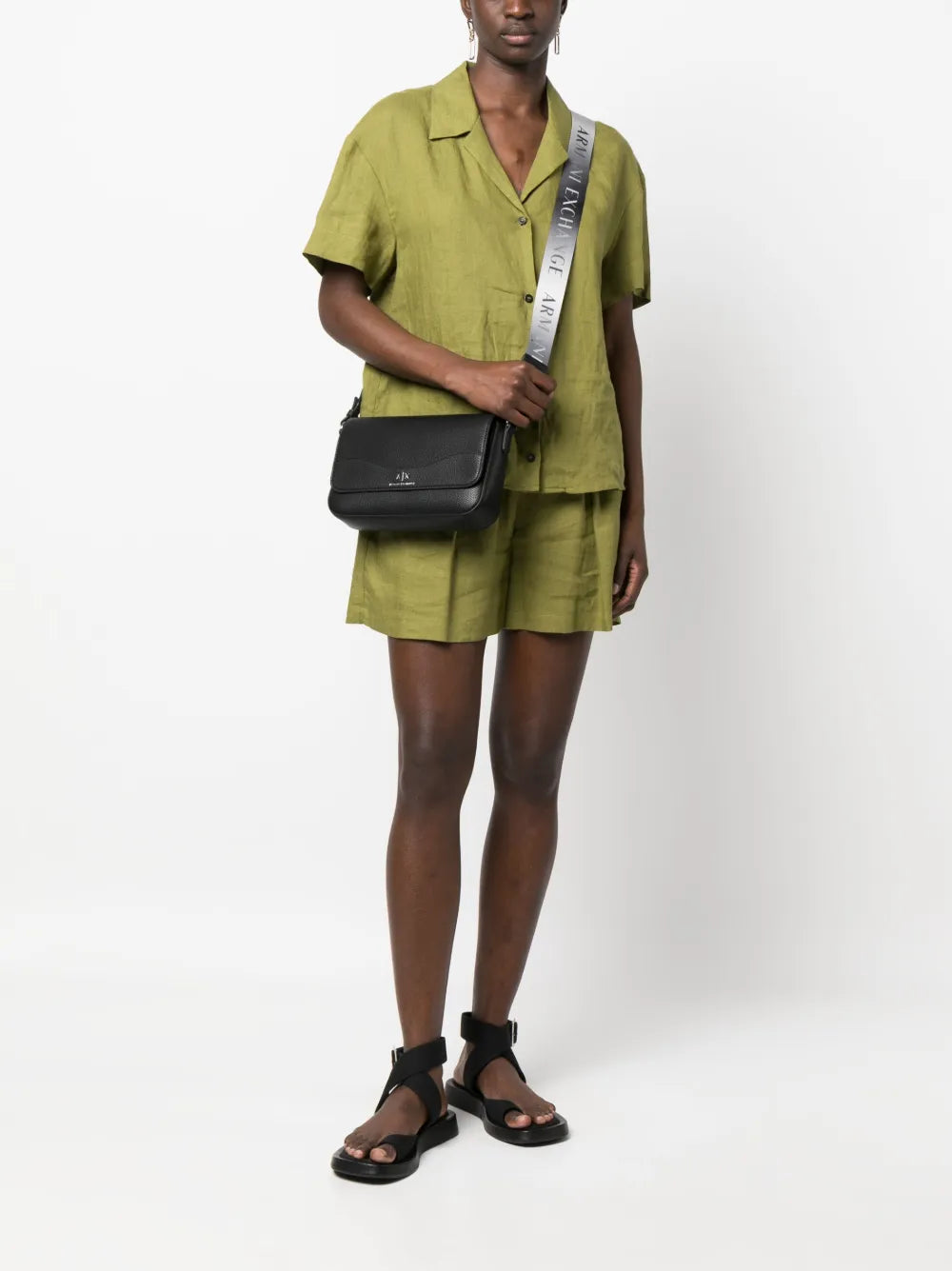 Logo-print Leather Crossbody Bag