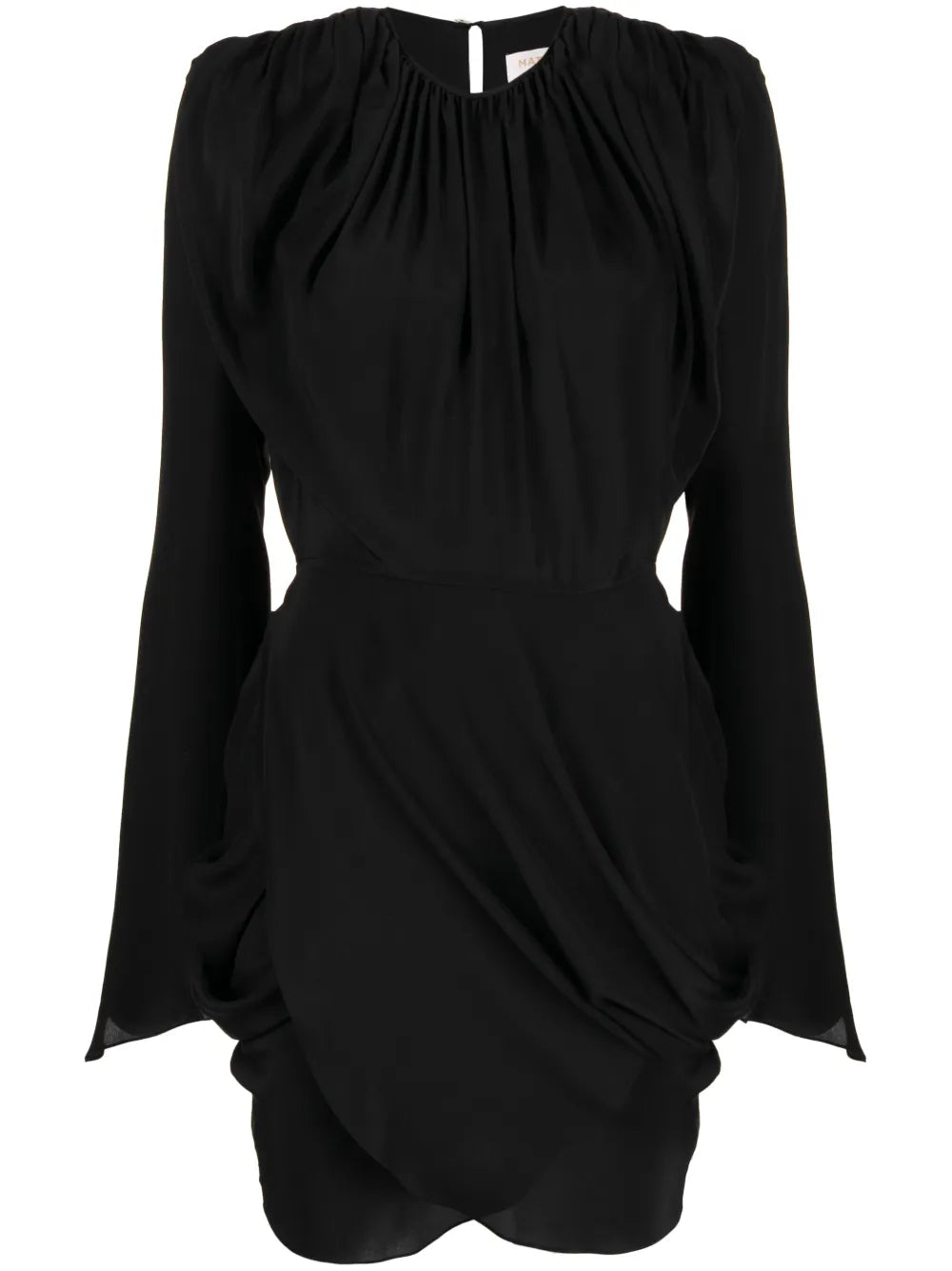 wraparound silk mini dress