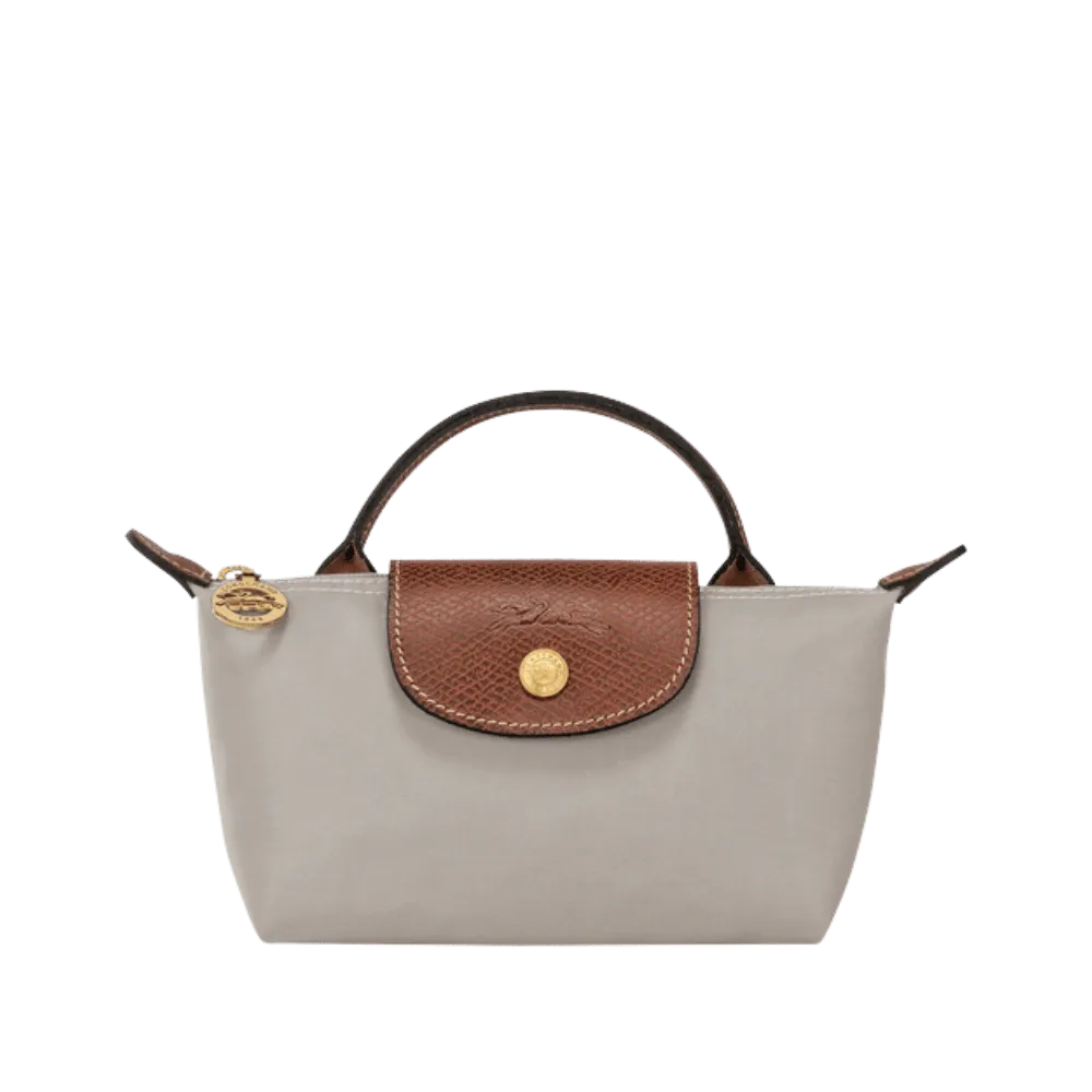 Longchamp Le Pliage Original Pouch with handle Pebble - Recycled canvas