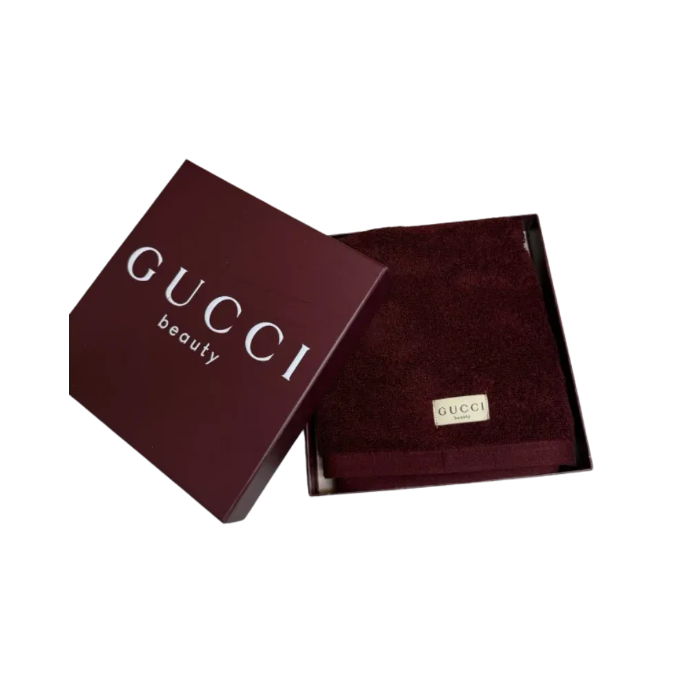 Gucci Beauty Maroon Hand Towel Gift With Purchase Novelty