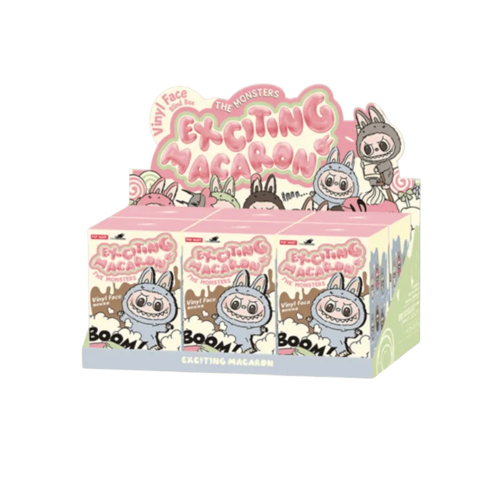 Pop Mart Labubu The Monsters Tasty Macarons Vinyl Face Sealed Case (6 Blind Boxes)