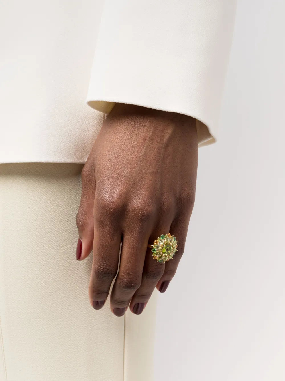 18kt yellow gold multi-stone ring