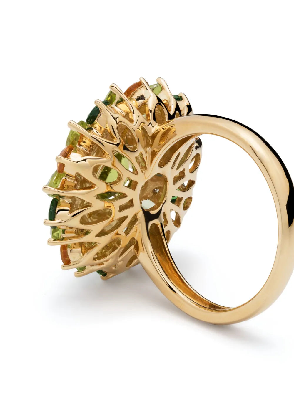 18kt yellow gold multi-stone ring