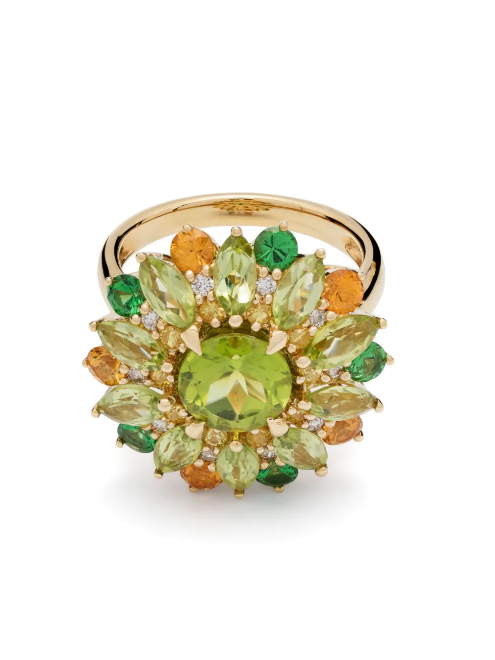 18kt yellow gold multi-stone ring