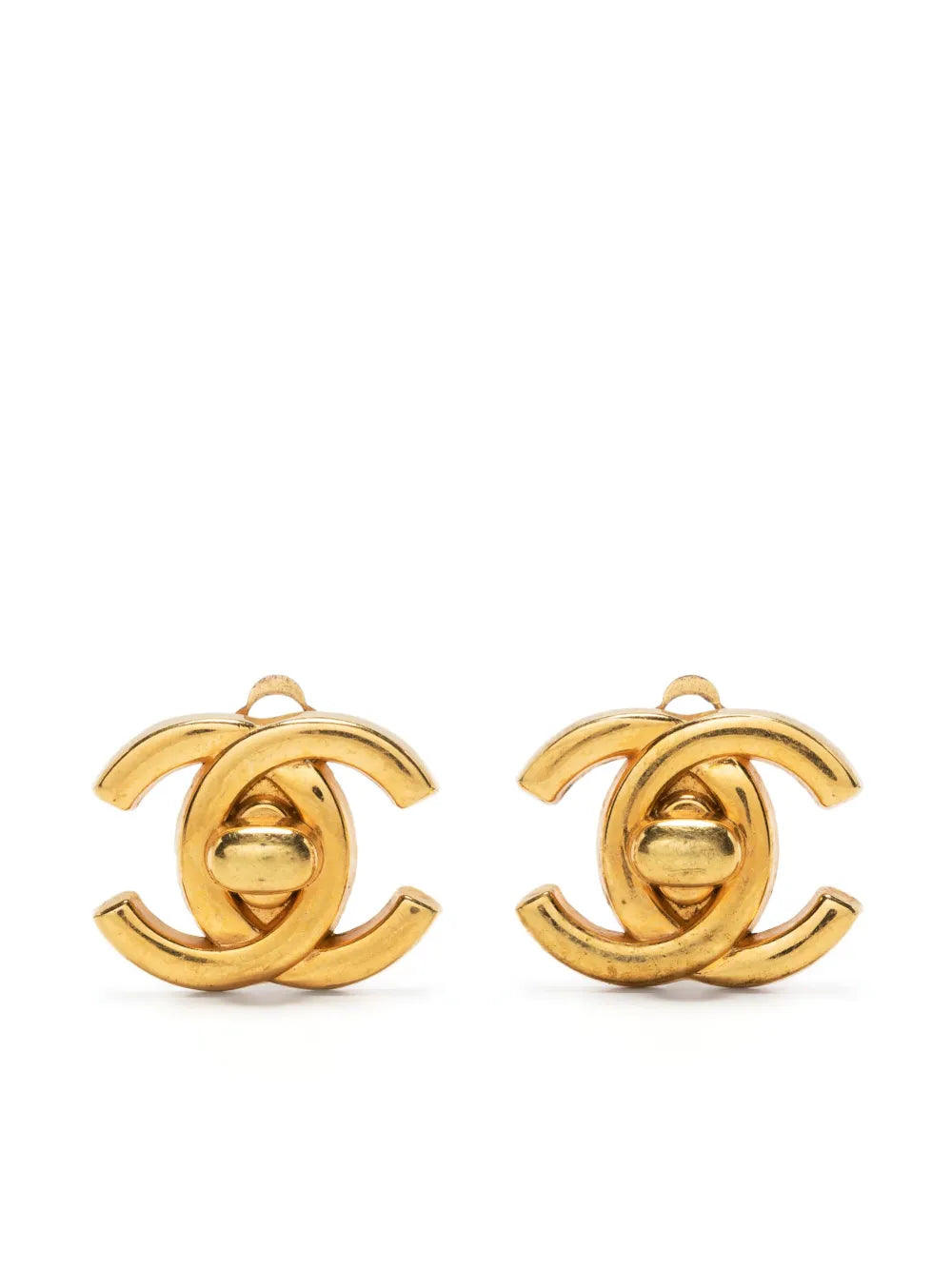 1996 CC turn-lock clip-on earrings