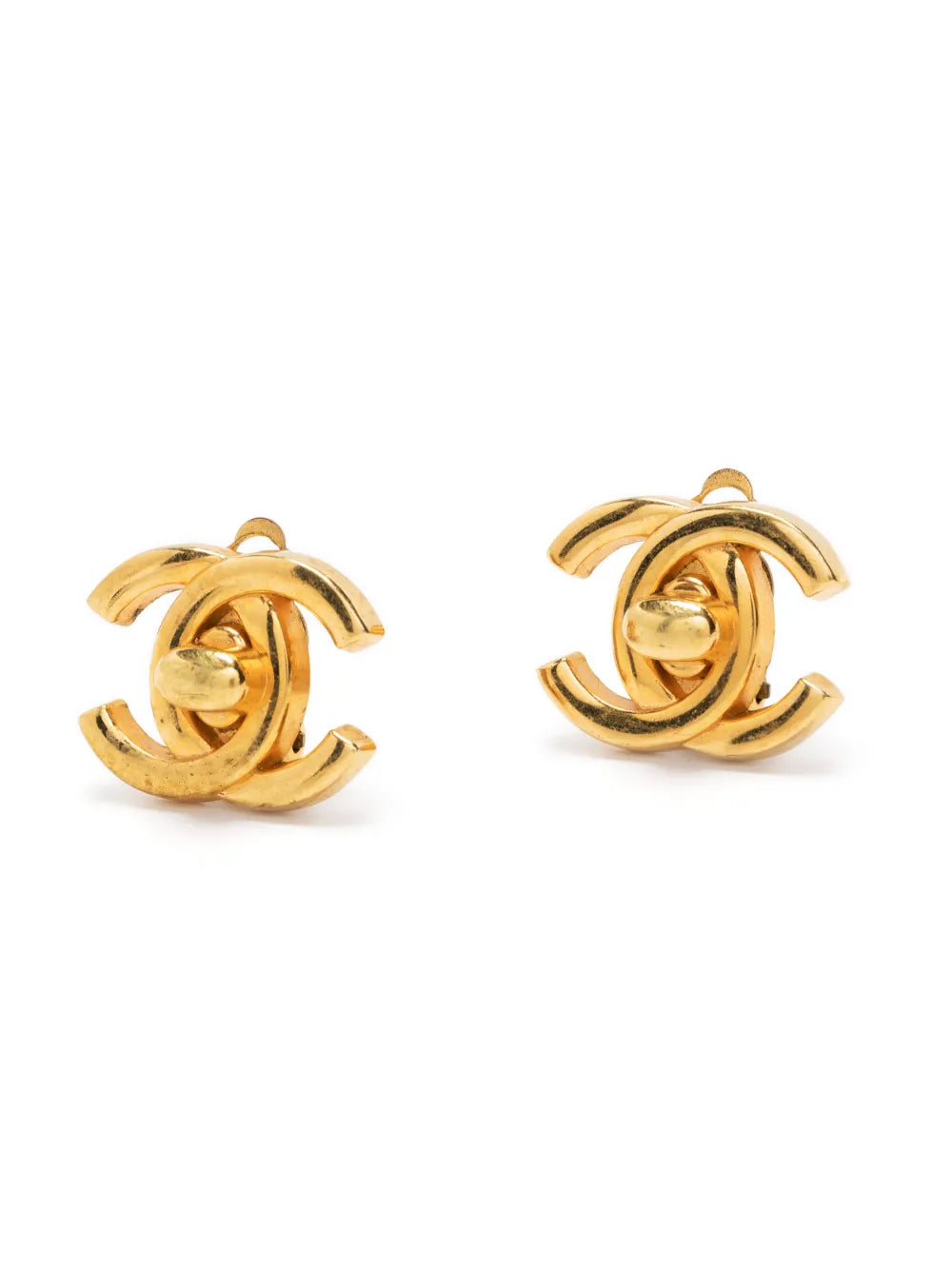 1996 CC turn-lock clip-on earrings