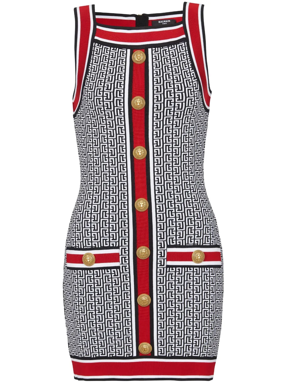 button-embellished monogram minidress