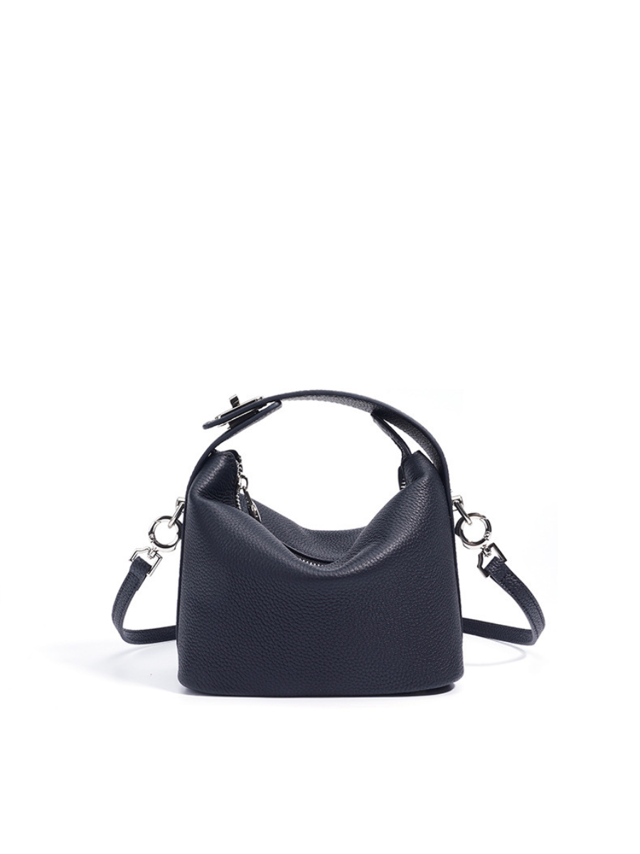 Liora Pebble - Ladies Leather Handbag  | Black