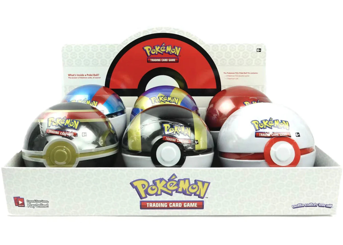 2021 Pokemon Tcg Poke Ball Tin Case 6 Tins