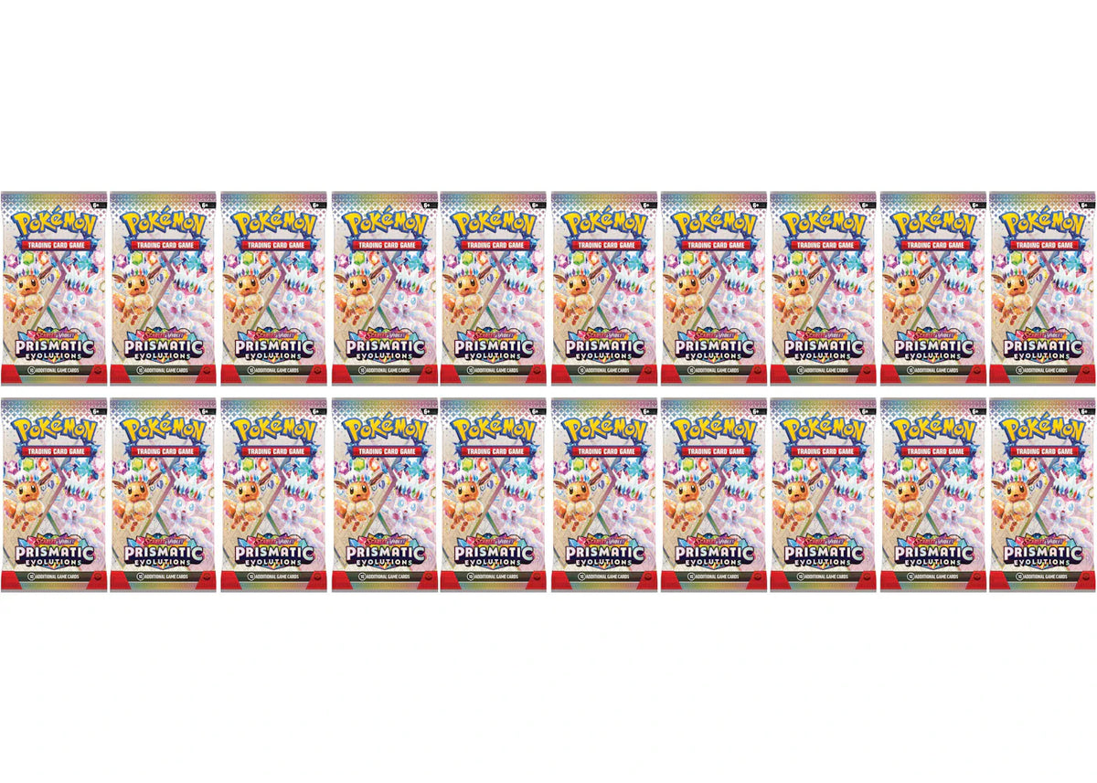 2024 Pokemon Scarlet & Violet Prismatic Evolution Booster Pack 20X Lot
