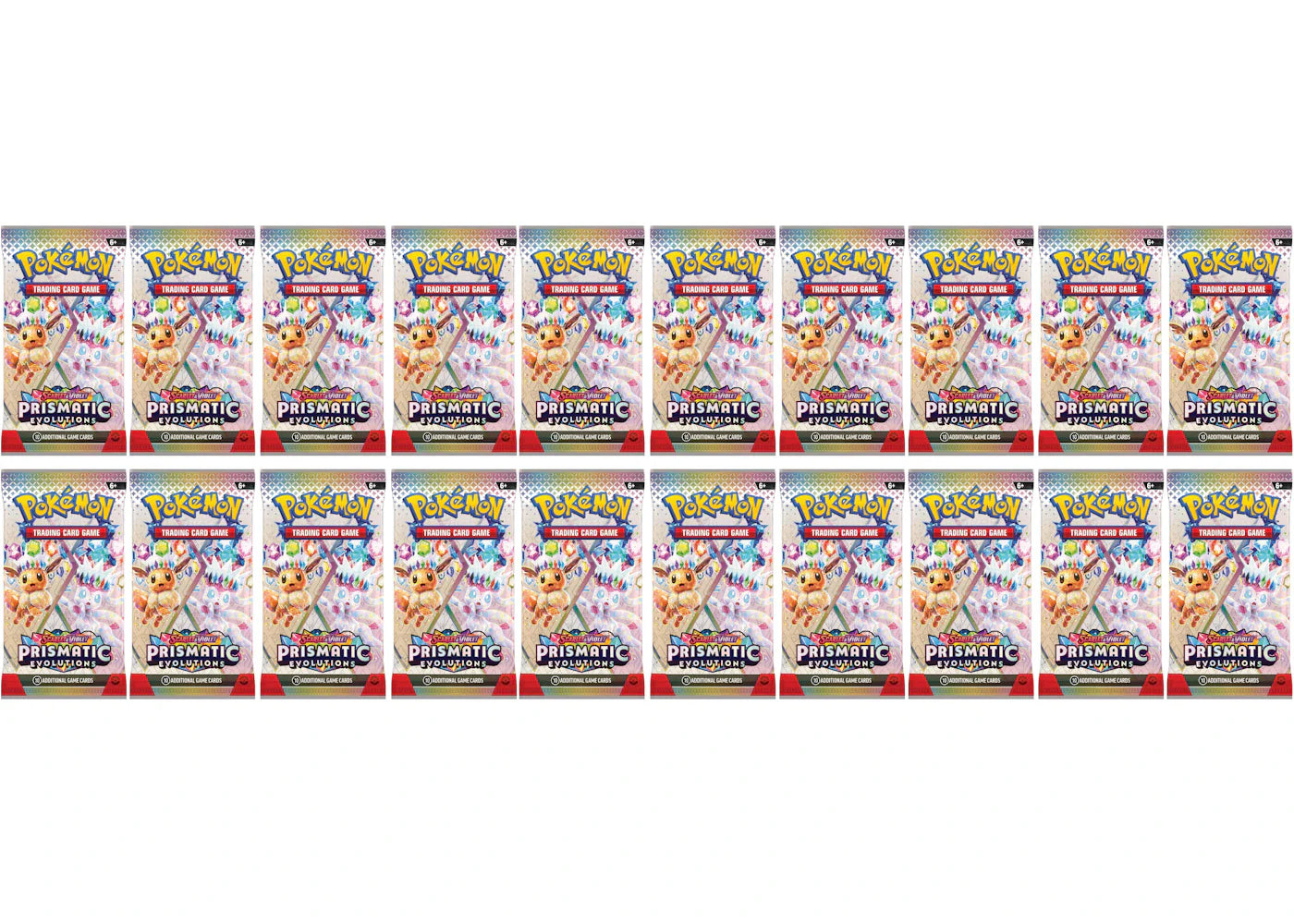 2024 Pokemon Scarlet & Violet Prismatic Evolution Booster Pack 20X Lot
