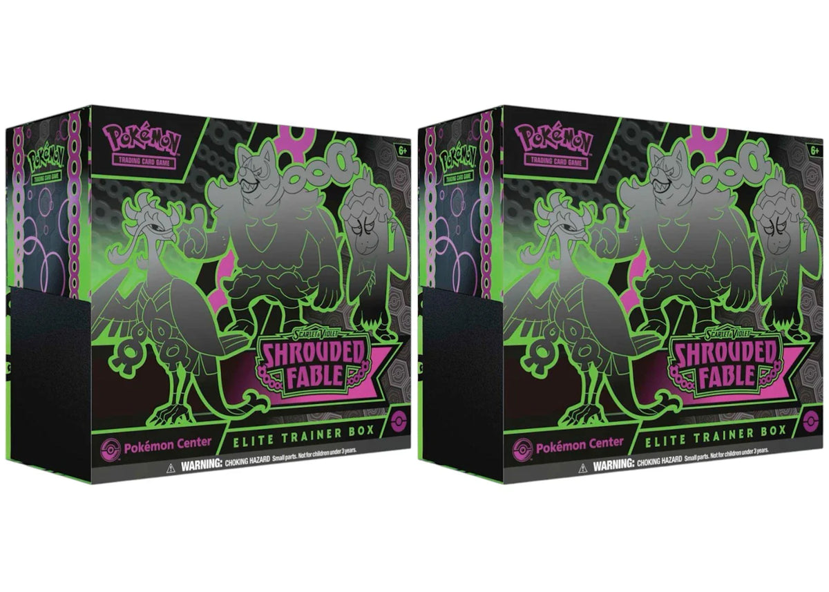 2024 Pokemon Scarlet & Violet Shrouded Fable Pokemon Center Elite Trainer Box 2X Lot